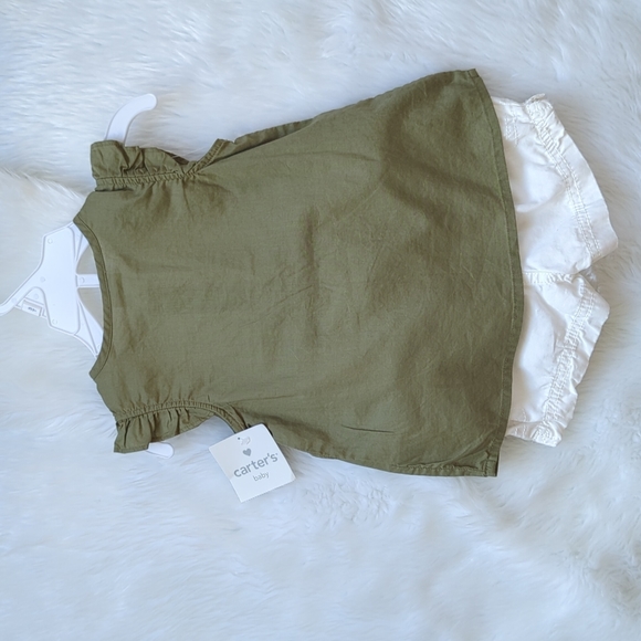 CARTER'S | 2-Piece Embroidered Top and Cargo Shorts Set - Picture 5 of 5